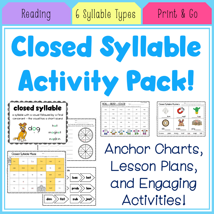 Closed Syllables Activities Learning With Lexie